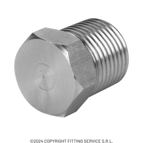 Tappo maschio tornito esagonale Tappo maschio tornito esagonale