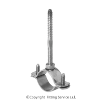 Pipe clip with screw and dowel